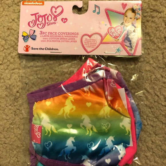 JoJo Siwa | Accessories | New Jojo Siwa Face Mask W Strap | Poshmark